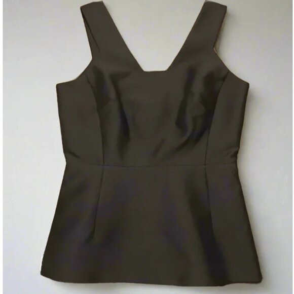 Kate Spade Peplum Top Black Womens 2 Bow Back Sleeveless tunic Modern Fitted - Picture 4 of 5